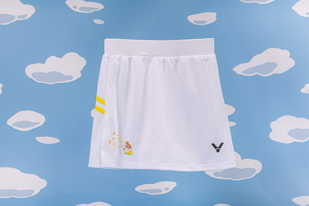 Victor X Crayon Shinchan Sport Skirt [White](K-405CS A)