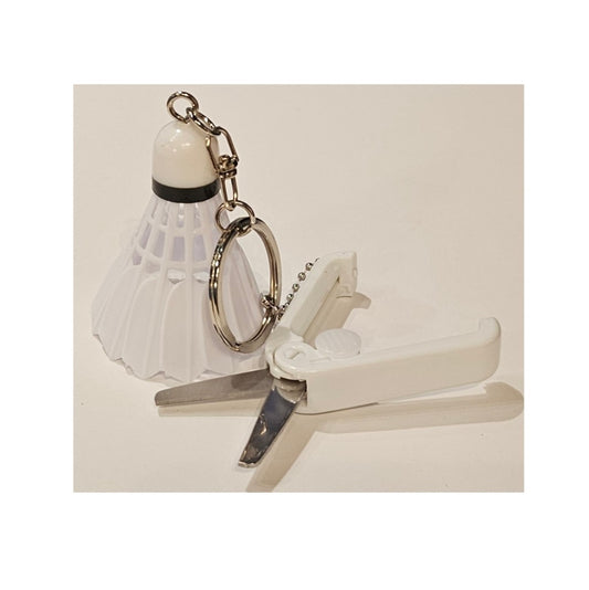 Retractable Mini Scissors Keychain [White]