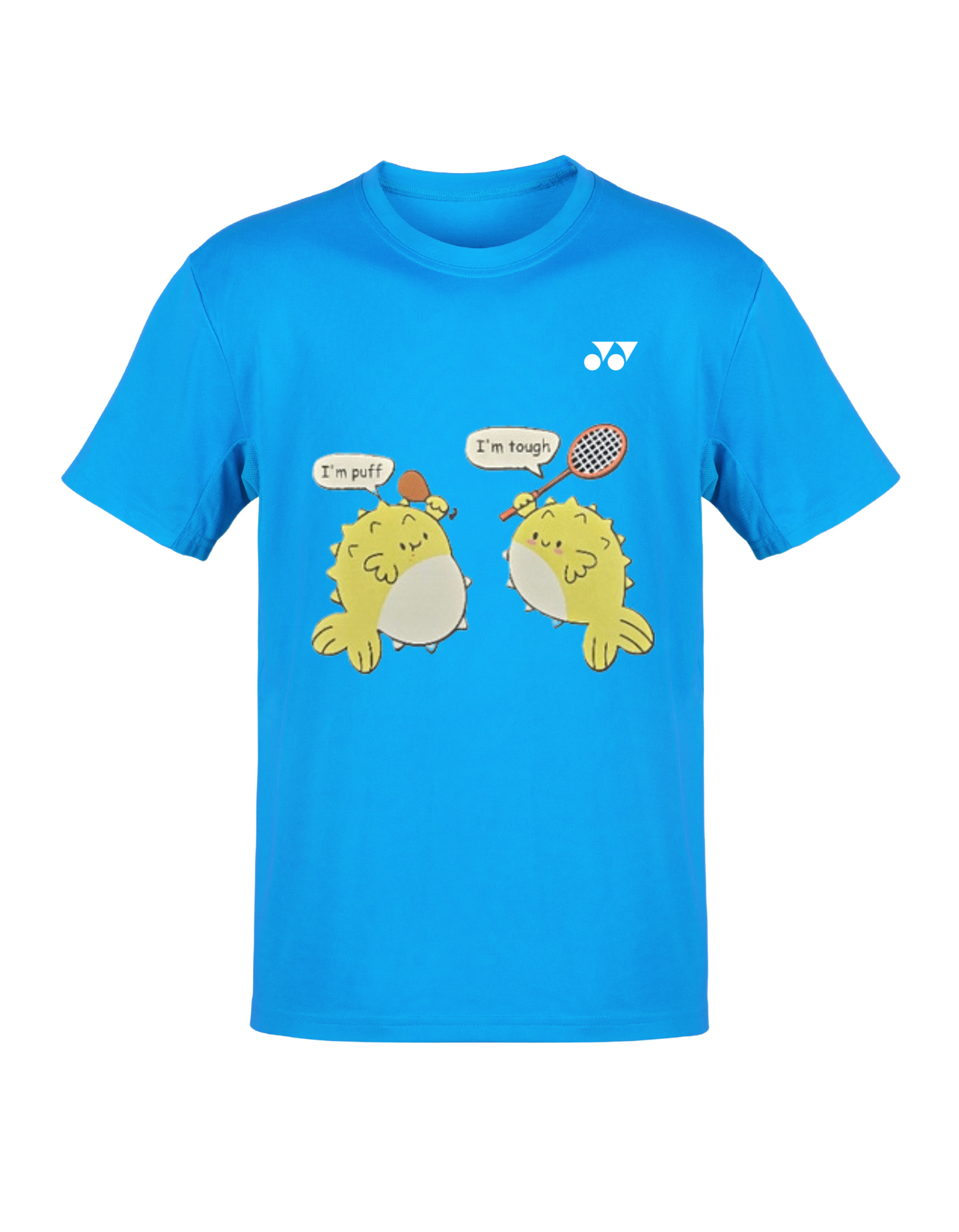 JZONE Limited Edition Puffer Fish I'm Puff, I'm Tough Shirt [Blue]