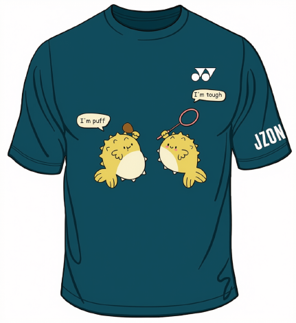 JZONE Limited Edition Puffer Fish I'm Puff, I'm Tough Shirt [Teal]