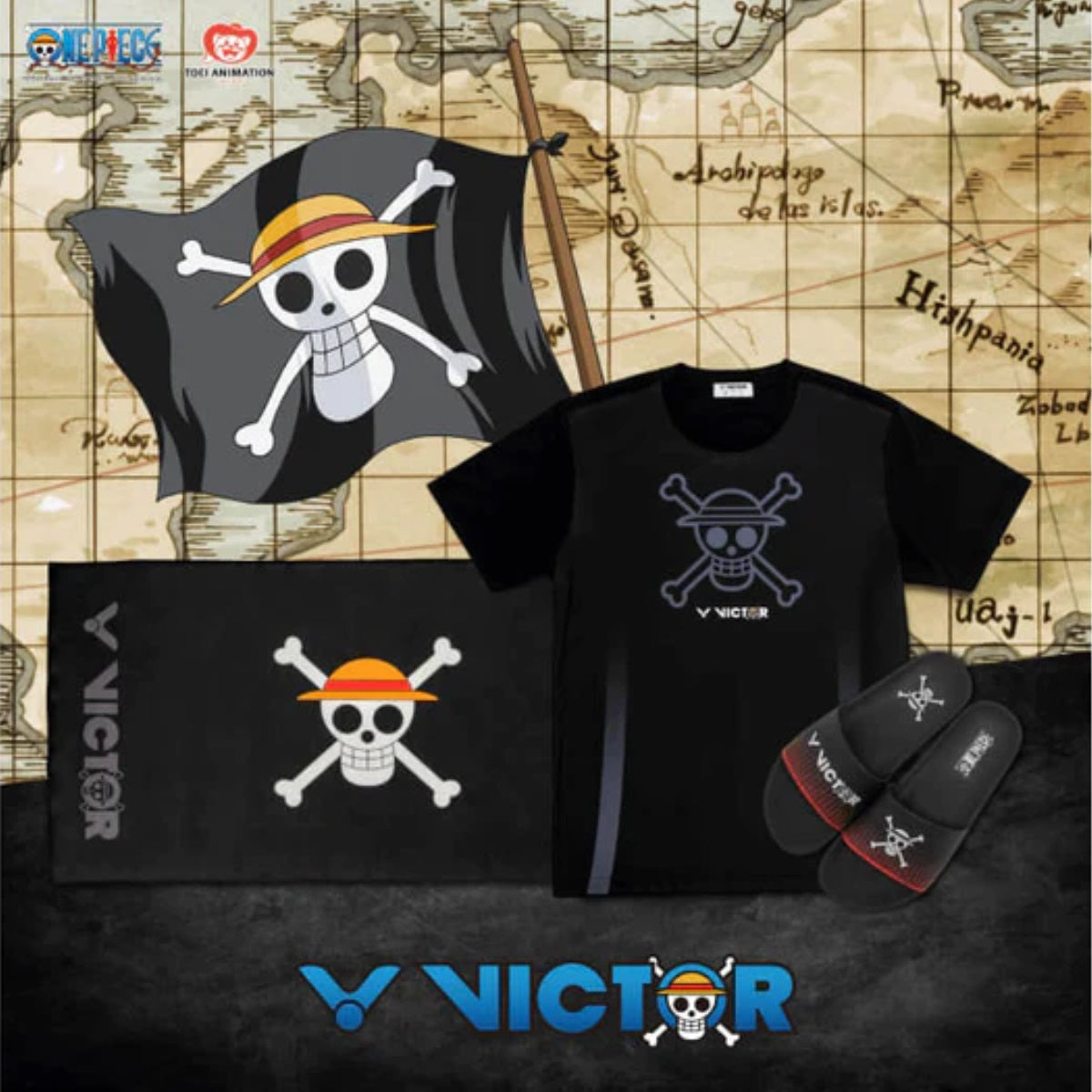 Victor X One Piece Luffy Skull T-shirt [Black](T-OP2-C)