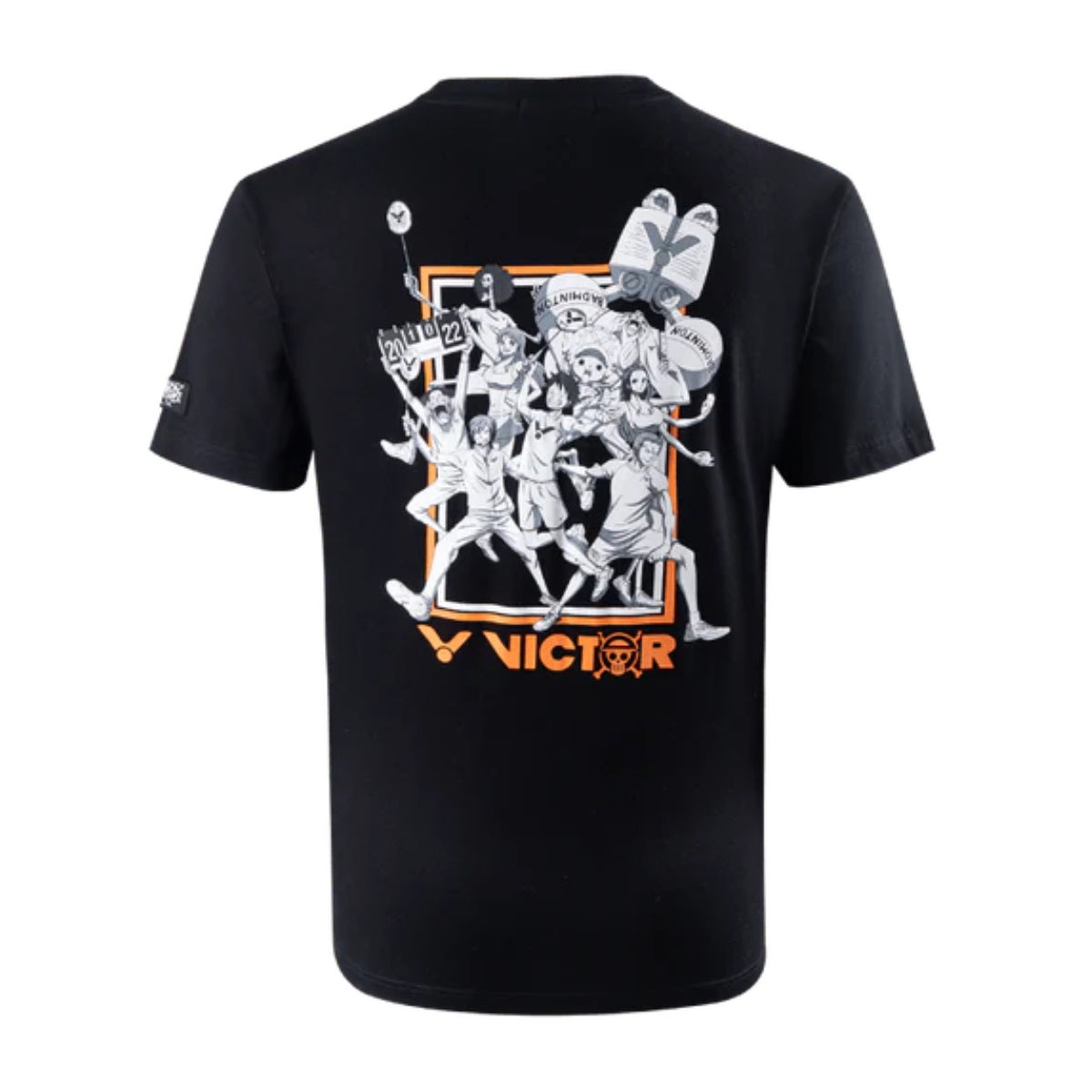 Victor X One Piece Straw Hat Crew T-shirt [Black](T-OP1-C)