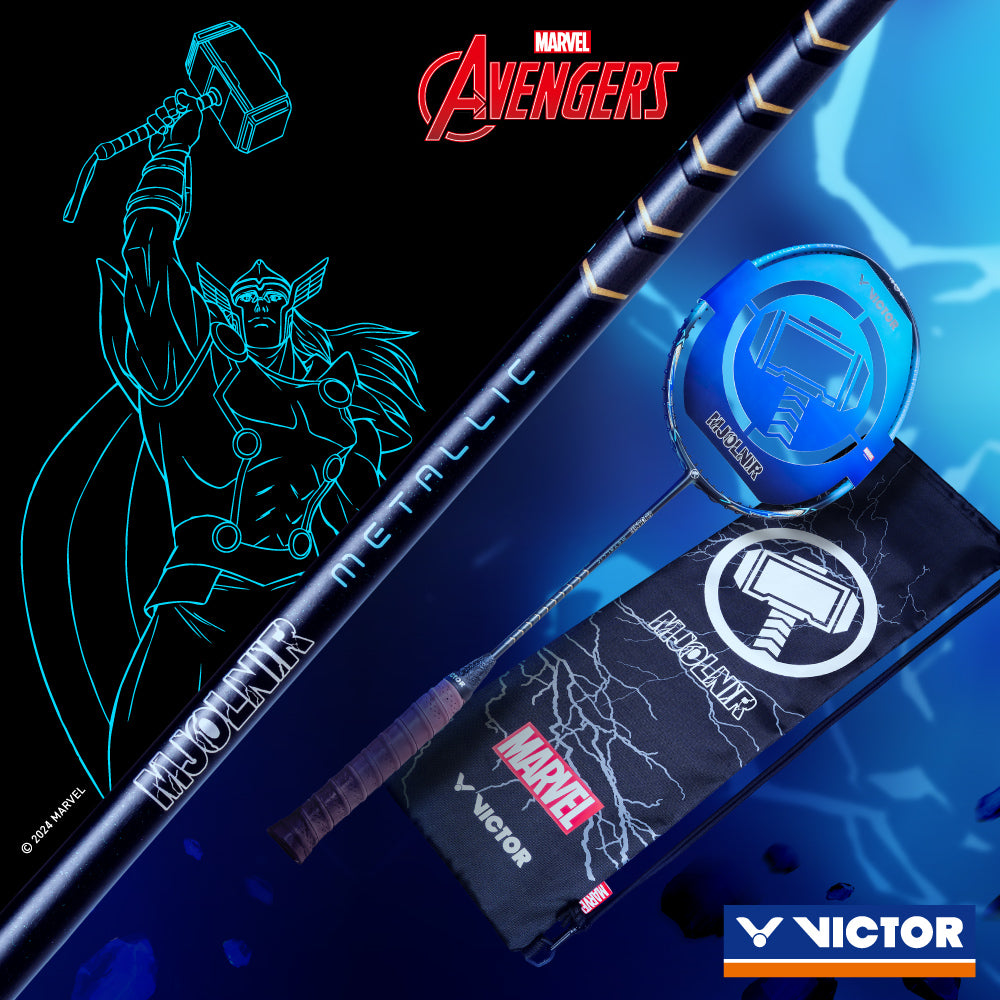 Victor X Marvel Thor Mjolnir Metallic Limited Racquet