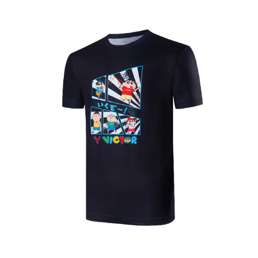 Victor X Crayon Shinchan T-shirt [Black](T-404CS C)