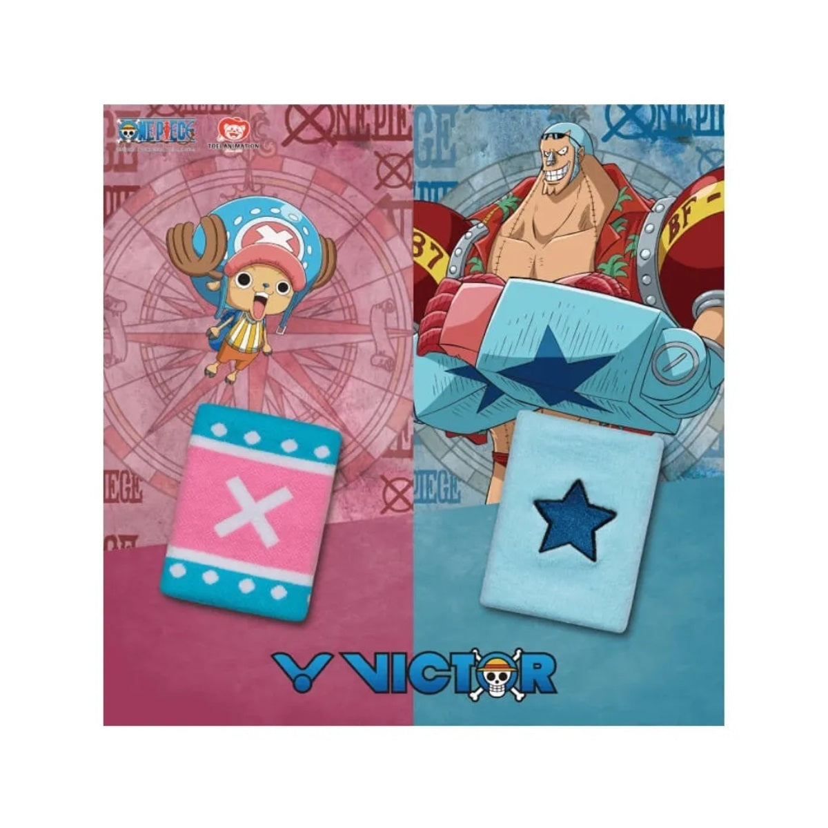 Victor X One Piece Chopper Pink Wristband