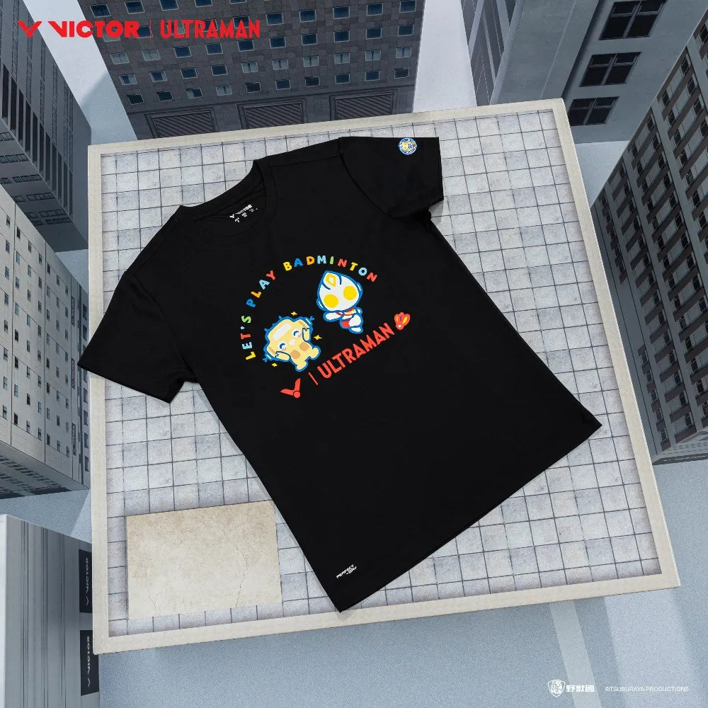 Victor X ULTRAMAN Knitted T-Shirt T-504UTM C [Black]