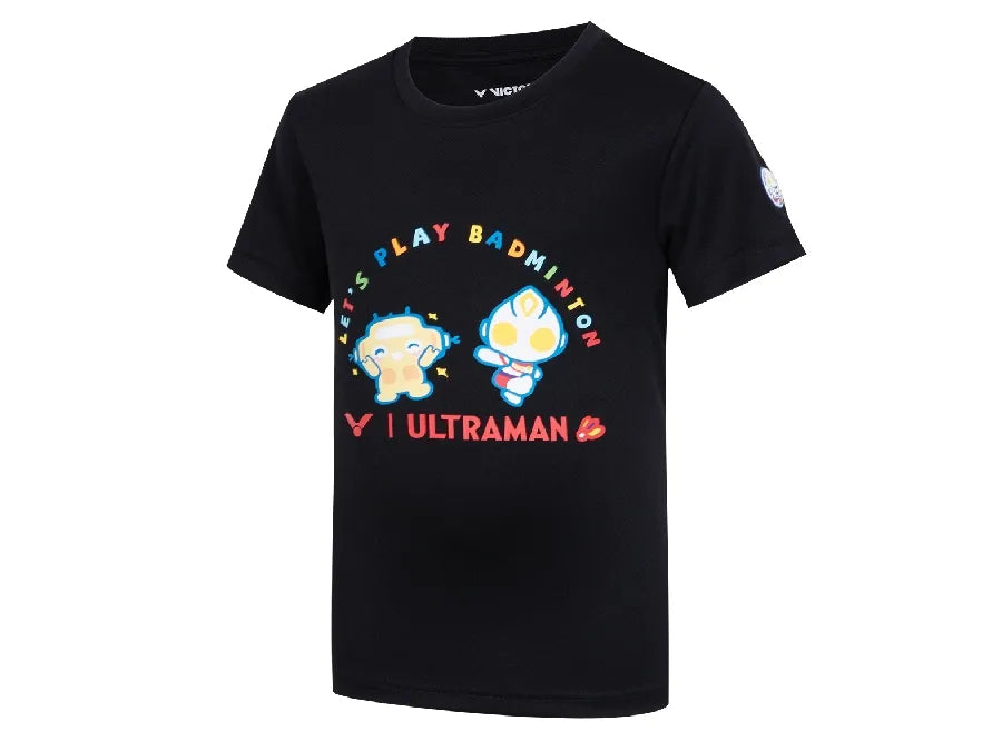 Victor X ULTRAMAN Knitted T-Shirt T-504UTM C [Black]