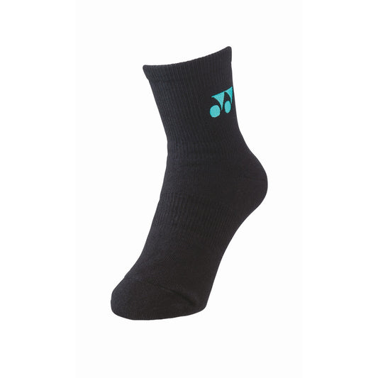 Yonex Sport Crew Socks [Black with Blue Logo]